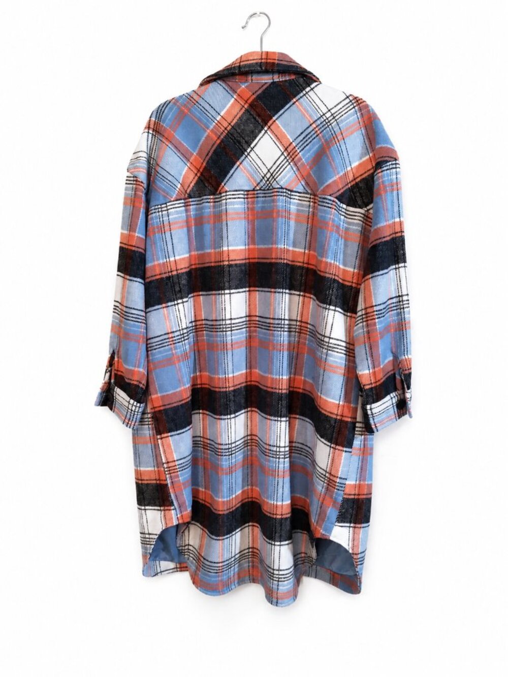 Plaid Oversized Shacket Coat / Shirt Jacket – High Fashion Streetwear Vibes - Picture 3 of 4
